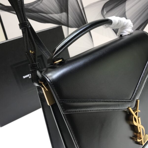 [REP 1:1] Saint Laurent Cassandra Medium Top Handle Bag In Grain Black For Women 9.6in/24.5cm YSL 623931BOW0W1000