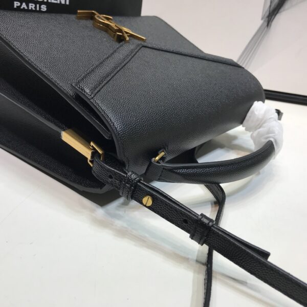 [REP 1:1] Saint Laurent Cassandra Medium Top Handle Bag In Grain Black For Women 9.6in/24.5cm YSL