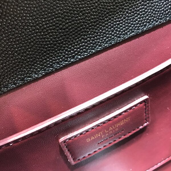 [REP 1:1] Saint Laurent Cassandra Medium Top Handle Bag In Grain Black For Women 9.6in/24.5cm YSL
