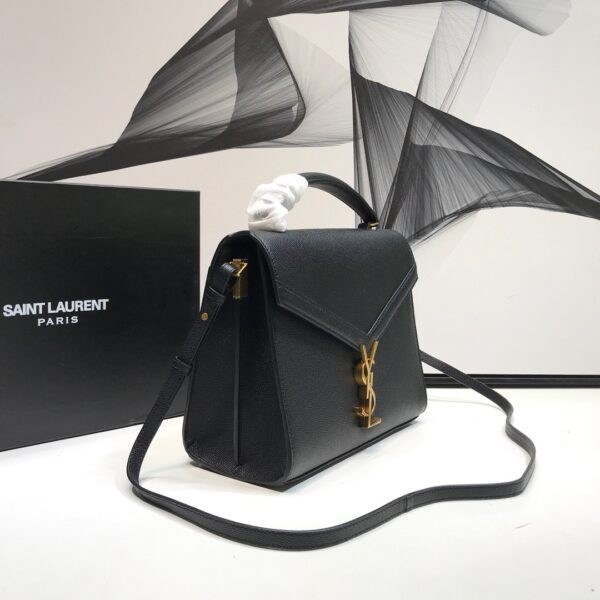 [REP 1:1] Saint Laurent Cassandra Medium Top Handle Bag In Grain Black For Women 9.6in/24.5cm YSL