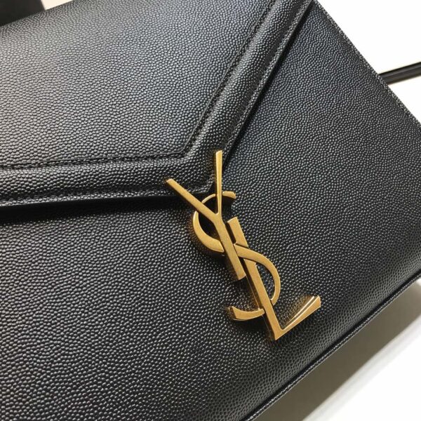 [REP 1:1] Saint Laurent Cassandra Medium Top Handle Bag In Grain Black For Women 9.6in/24.5cm YSL