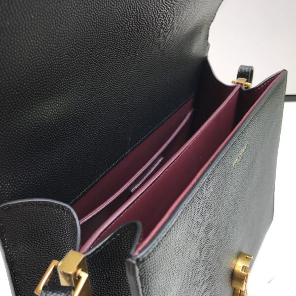 [REP 1:1] Saint Laurent Cassandra Medium Top Handle Bag In Grain Black For Women 9.6in/24.5cm YSL