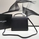[REP 1:1] Saint Laurent Cassandra Medium Top Handle Bag In Grain Black For Women 9.6in/24.5cm YSL