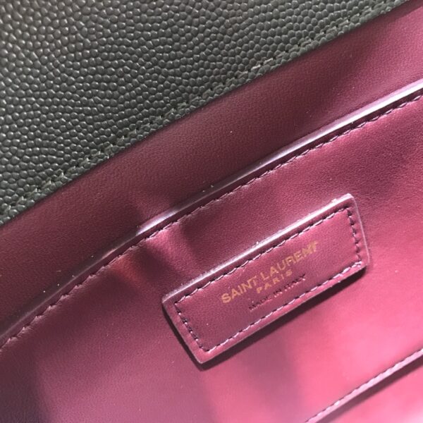 [REP 1:1] Saint Laurent Cassandra Medium Top Handle Bag In Grain Dark Green For Women 9.6in/24.5cm YSL