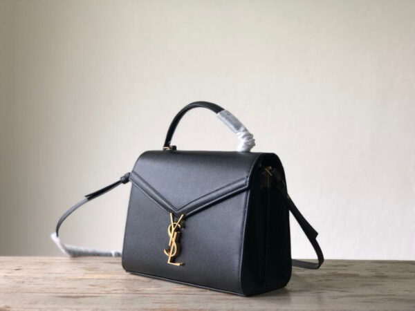 [REP 1:1] Saint Laurent Cassandra Medium Top Handle Bag In Grain De Poudre Embossed Black For Women 9.6in/25cm 623931BOW0W1000