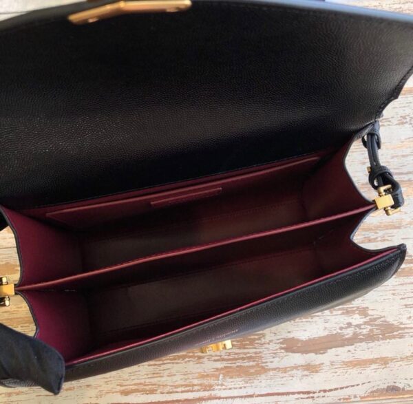 [REP 1:1] Saint Laurent Cassandra Medium Top Handle Bag In Grain De Poudre Embossed Black For Women 9.6in/25cm 623931BOW0W1000