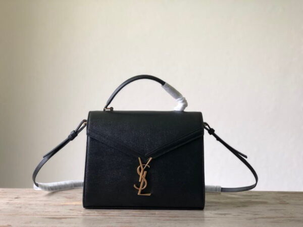 [REP 1:1] Saint Laurent Cassandra Medium Top Handle Bag In Grain De Poudre Embossed Black For Women 9.6in/25cm 623931BOW0W1000