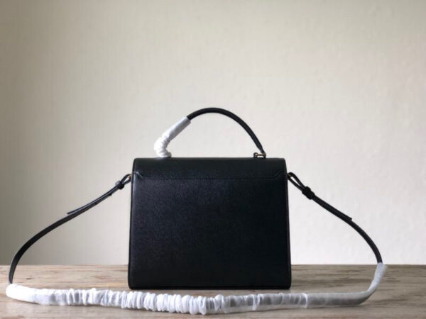 [REP 1:1] Saint Laurent Cassandra Medium Top Handle Bag In Grain De Poudre Embossed Black For Women 9.6in/25cm 623931BOW0W1000