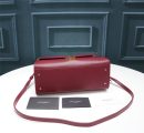 [REP 1:1] Saint Laurent Cassandra Medium Top Handle Bag In Grain De Poudre Embossed Rouge Legion For Women 9.6in/25cm 578000BOW0W6475