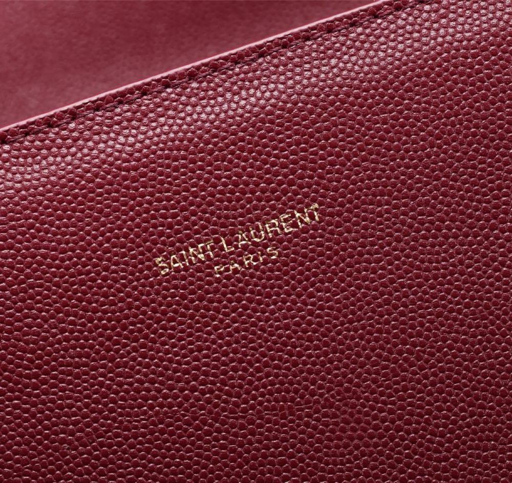[REP 1:1] Saint Laurent Cassandra Medium Top Handle Bag In Grain De Poudre Embossed Rouge Legion For Women 9.6in/25cm 578000BOW0W6475