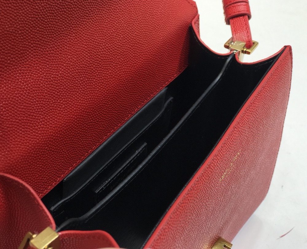 [REP 1:1] Saint Laurent Cassandra Medium Top Handle Bag Red For Women 9.6in/24.5cm YSL
