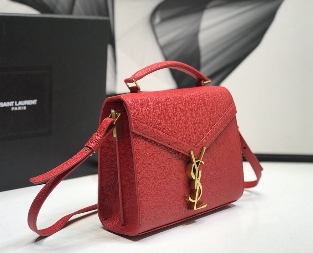 [REP 1:1] Saint Laurent Cassandra Medium Top Handle Bag Red For Women 9.6in/24.5cm YSL