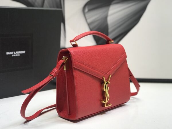 [REP 1:1] Saint Laurent Cassandra Medium Top Handle Bag Red For Women 9.6in/24.5cm YSL