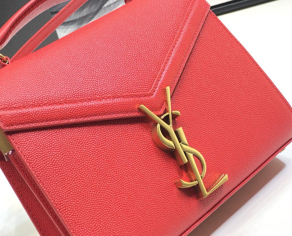 [REP 1:1] Saint Laurent Cassandra Medium Top Handle Bag Red For Women 9.6in/24.5cm YSL