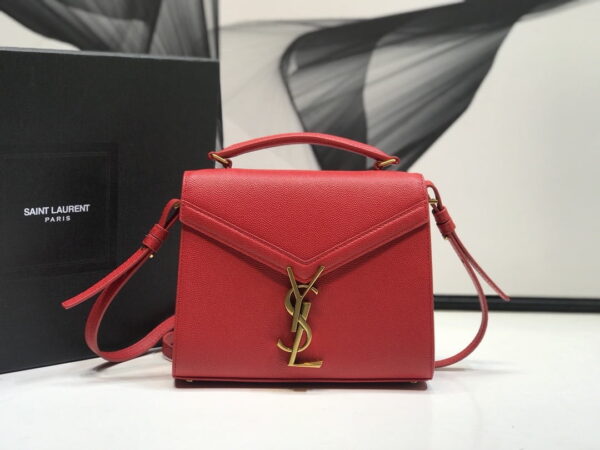 [REP 1:1] Saint Laurent Cassandra Medium Top Handle Bag Red For Women 9.6in/24.5cm YSL