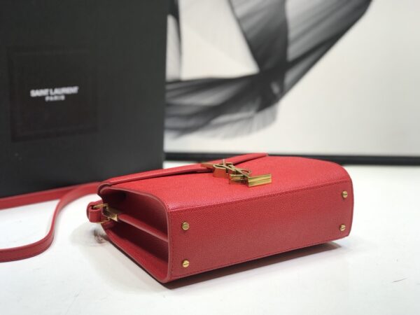 [REP 1:1] Saint Laurent Cassandra Medium Top Handle Bag Red For Women 9.6in/24.5cm YSL