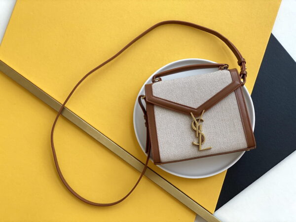 [REP 1:1] Saint Laurent Cassandra Mini Top Handle Bag For Women 7.8in/20cm Gold Hardware YSL 623930HZD2J9380