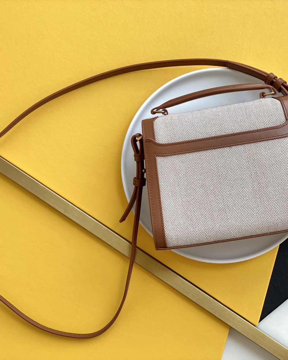 [REP 1:1] Saint Laurent Cassandra Mini Top Handle Bag For Women 7.8in/20cm Gold Hardware YSL 623930HZD2J9380