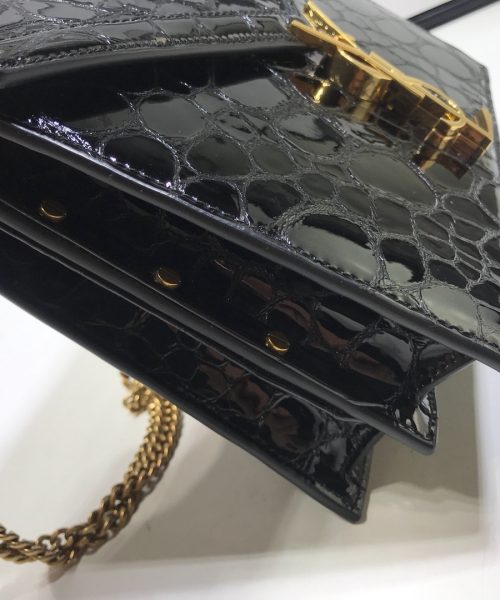 [REP 1:1] Saint Laurent Cassandra Small Crossbody Bag With Stone Print Black For Women 7.4in/19cm YSL