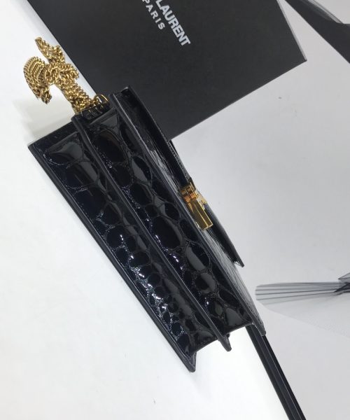 [REP 1:1] Saint Laurent Cassandra Small Crossbody Bag With Stone Print Black For Women 7.4in/19cm YSL