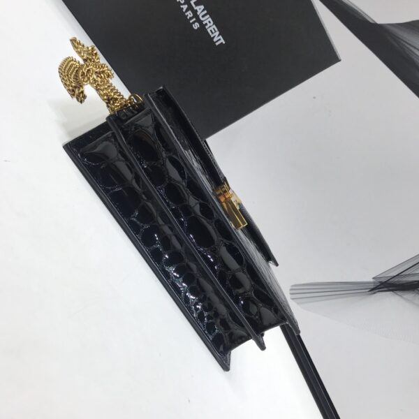 [REP 1:1] Saint Laurent Cassandra Small Crossbody Bag With Stone Print Black For Women 7.4in/19cm YSL
