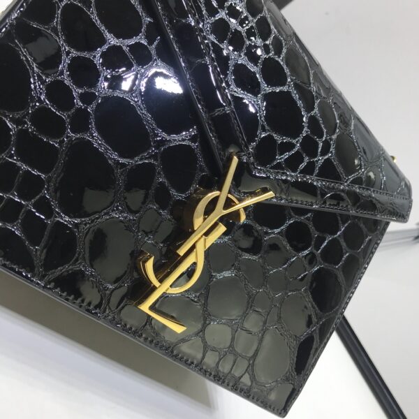 [REP 1:1] Saint Laurent Cassandra Small Crossbody Bag With Stone Print Black For Women 7.4in/19cm YSL