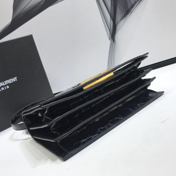 [REP 1:1] Saint Laurent Cassandra Small Crossbody Bag With Stone Print Black For Women 7.4in/19cm YSL