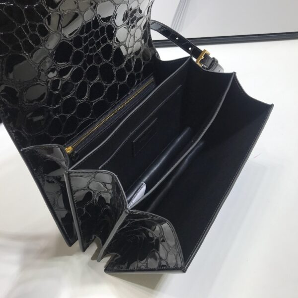 [REP 1:1] Saint Laurent Cassandra Small Crossbody Bag With Stone Print Black For Women 7.4in/19cm YSL