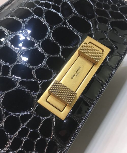 [REP 1:1] Saint Laurent Cassandra Small Crossbody Bag With Stone Print Black For Women 7.4in/19cm YSL