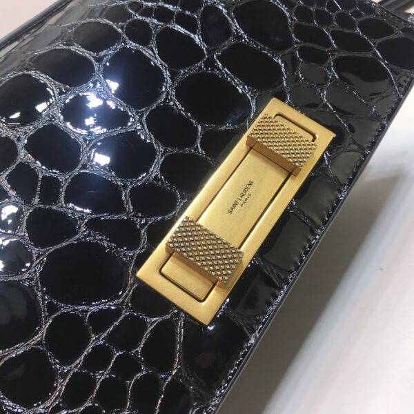 [REP 1:1] Saint Laurent Cassandra Small Crossbody Bag With Stone Print Black For Women 7.4in/19cm YSL