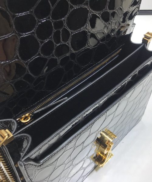[REP 1:1] Saint Laurent Cassandra Small Crossbody Bag With Stone Print Black For Women 7.4in/19cm YSL