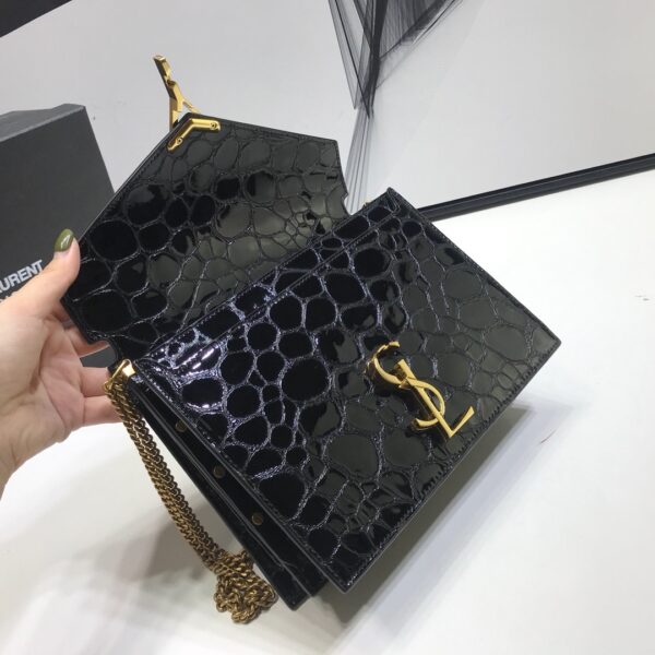 [REP 1:1] Saint Laurent Cassandra Small Crossbody Bag With Stone Print Black For Women 7.4in/19cm YSL