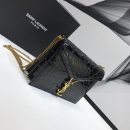 [REP 1:1] Saint Laurent Cassandra Small Crossbody Bag With Stone Print Black For Women 7.4in/19cm YSL