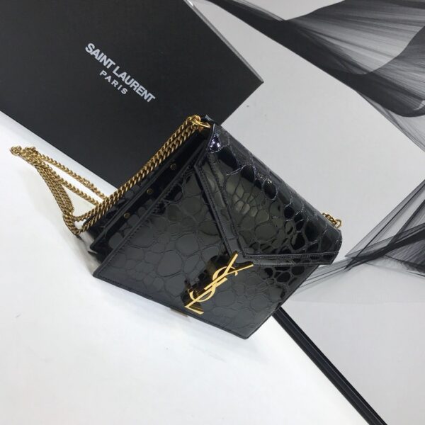 [REP 1:1] Saint Laurent Cassandra Small Crossbody Bag With Stone Print Black For Women 7.4in/19cm YSL