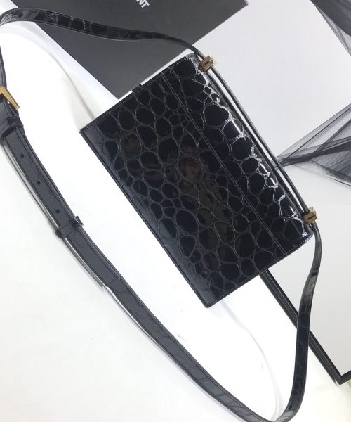 [REP 1:1] Saint Laurent Cassandra Small Crossbody Bag With Stone Print Black For Women 7.4in/19cm YSL