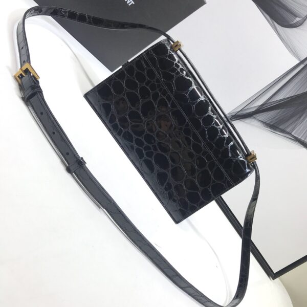 [REP 1:1] Saint Laurent Cassandra Small Crossbody Bag With Stone Print Black For Women 7.4in/19cm YSL
