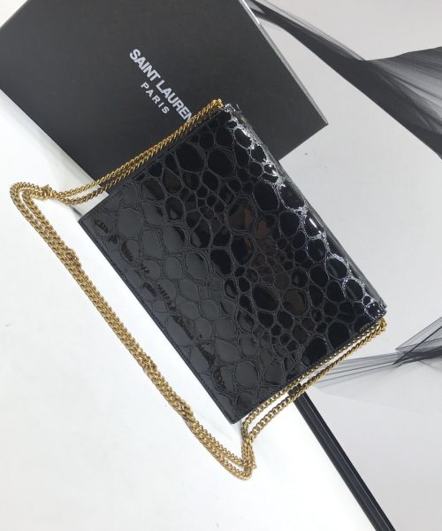 [REP 1:1] Saint Laurent Cassandra Small Crossbody Bag With Stone Print Black For Women 7.4in/19cm YSL
