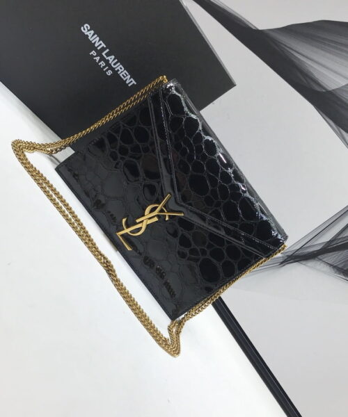 [REP 1:1] Saint Laurent Cassandra Small Crossbody Bag With Stone Print Black For Women 7.4in/19cm YSL