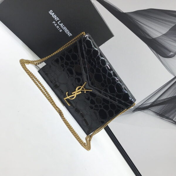 [REP 1:1] Saint Laurent Cassandra Small Crossbody Bag With Stone Print Black For Women 7.4in/19cm YSL