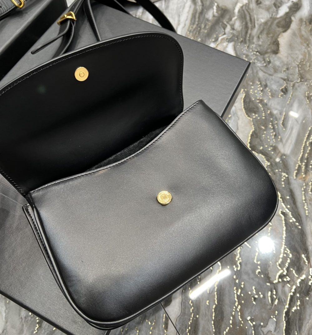 [REP 1:1] Saint Laurent Charlie Medium Shoudler Bag Black For Women 9.1in/23cm YSl 6867422R20W1000