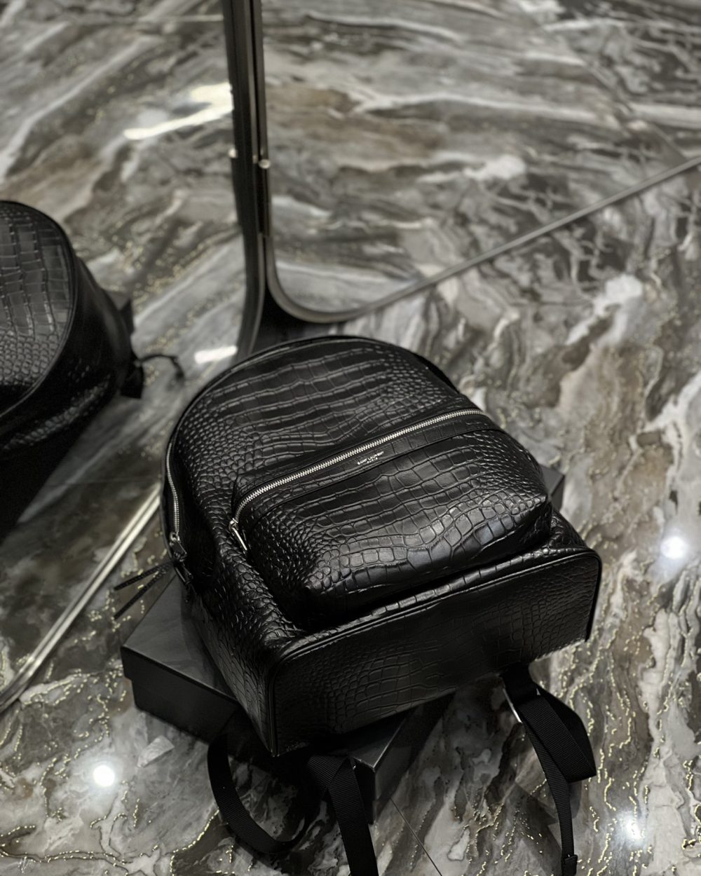 [REP 1:1] Saint Laurent City Backpack Black For Women, Women's Bags 16.1in/41cm YSL‎ 534967DZE2F1000