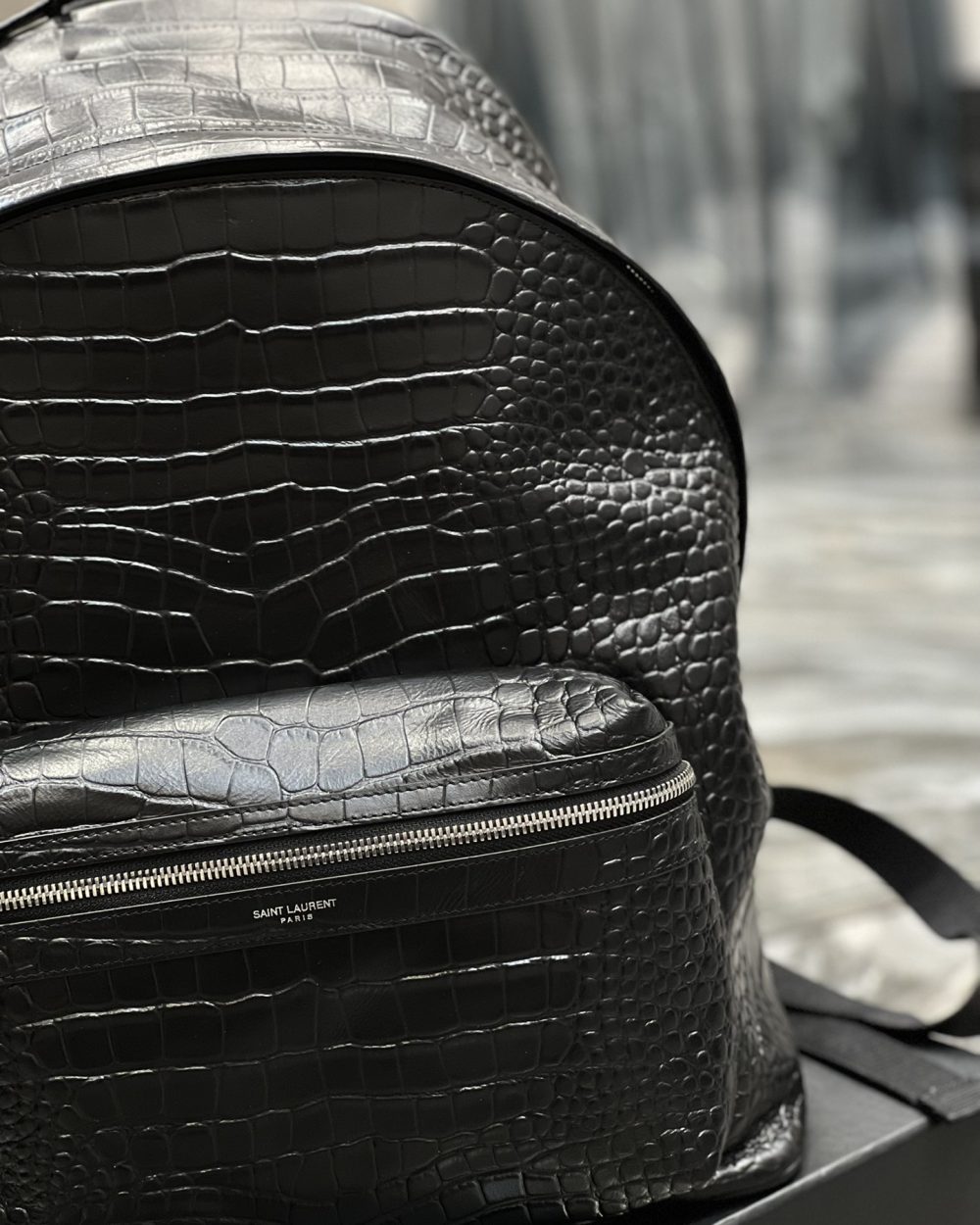 [REP 1:1] Saint Laurent City Backpack Black For Women, Women's Bags 16.1in/41cm YSL‎ 534967DZE2F1000