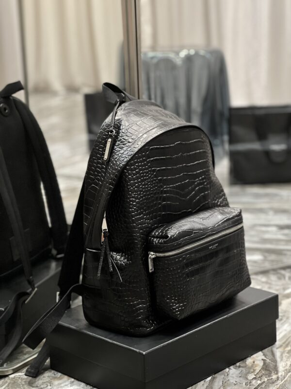 [REP 1:1] Saint Laurent City Backpack Black For Women, Women's Bags 16.1in/41cm YSL‎ 534967DZE2F1000