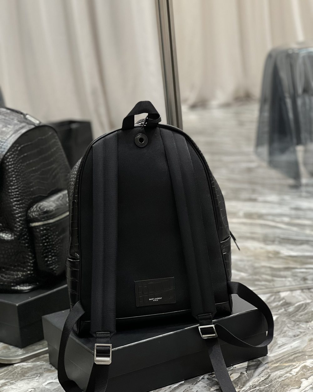 [REP 1:1] Saint Laurent City Backpack Black For Women, Women's Bags 16.1in/41cm YSL‎ 534967DZE2F1000