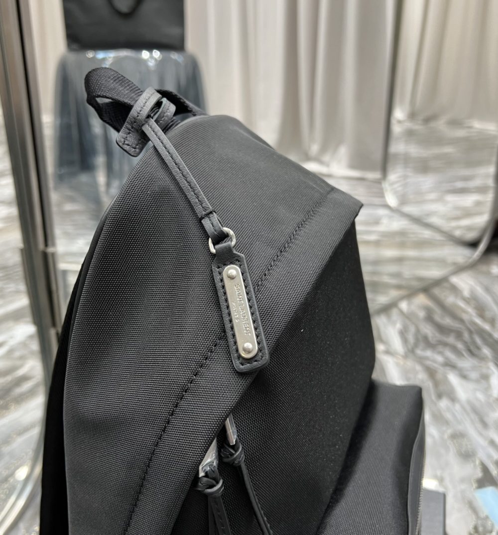 [REP 1:1] Saint Laurent City Backpack In Canvas Unisex For Women 13.8in/35cm Black YSL