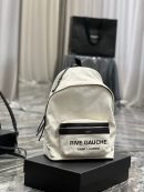 [REP 1:1] Saint Laurent City Backpack In Canvas Unisex For Women 13.8in/35cm White YSL