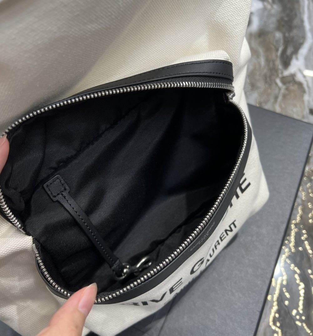 [REP 1:1] Saint Laurent City Backpack In Canvas Unisex For Women 13.8in/35cm White YSL