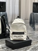 [REP 1:1] Saint Laurent City Backpack In Canvas Unisex For Women 13.8in/35cm White YSL