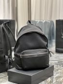 [REP 1:1] Saint Laurent City Backpack In Canvas Unisex For Women 15in/38cm Black YSL