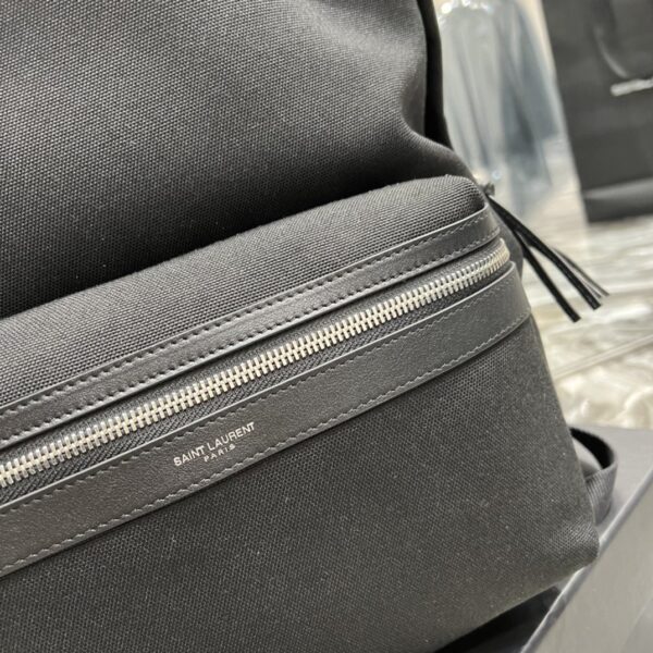 [REP 1:1] Saint Laurent City Backpack In Canvas Unisex For Women 15in/38cm Black YSL
